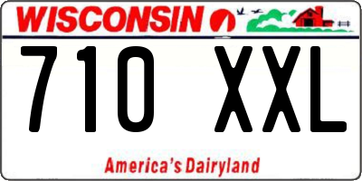 WI license plate 710XXL