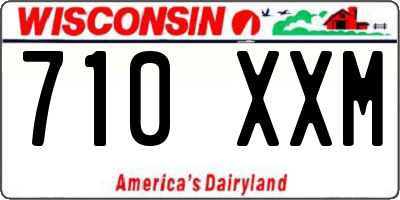 WI license plate 710XXM