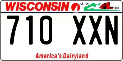 WI license plate 710XXN
