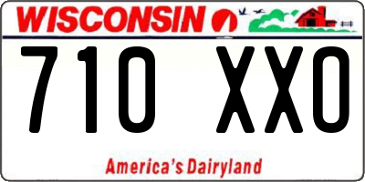 WI license plate 710XXO