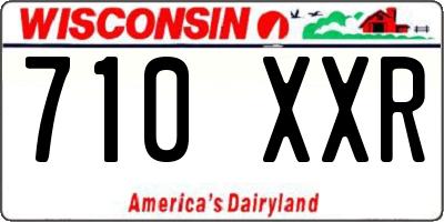 WI license plate 710XXR