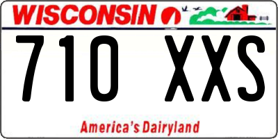 WI license plate 710XXS