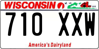 WI license plate 710XXW