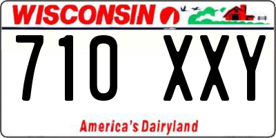 WI license plate 710XXY