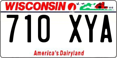 WI license plate 710XYA
