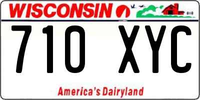WI license plate 710XYC