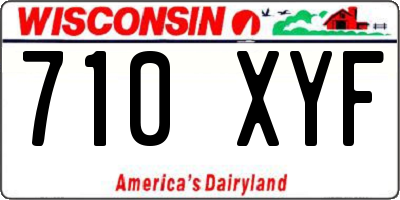 WI license plate 710XYF