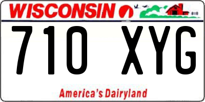WI license plate 710XYG