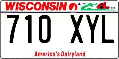 WI license plate 710XYL