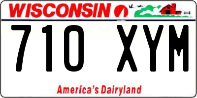 WI license plate 710XYM