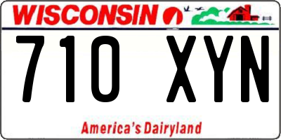 WI license plate 710XYN