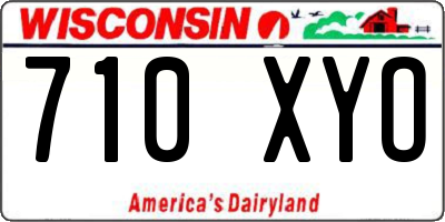WI license plate 710XYO