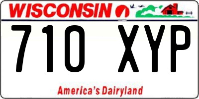 WI license plate 710XYP