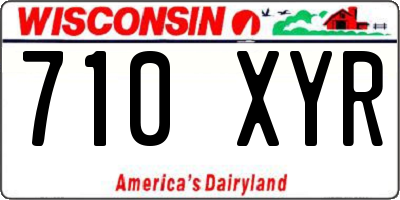 WI license plate 710XYR
