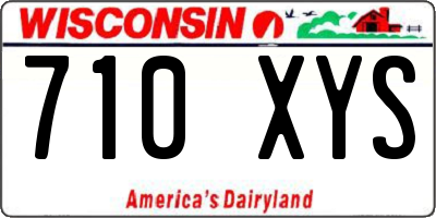 WI license plate 710XYS