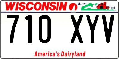 WI license plate 710XYV