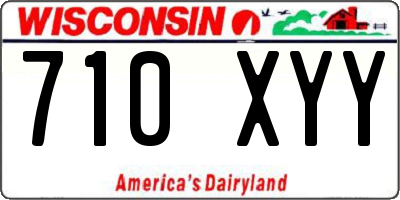 WI license plate 710XYY