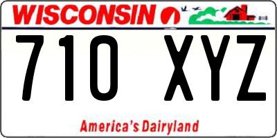 WI license plate 710XYZ