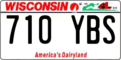 WI license plate 710YBS