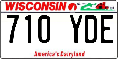 WI license plate 710YDE