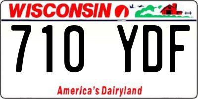 WI license plate 710YDF