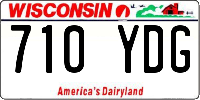 WI license plate 710YDG