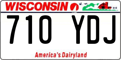 WI license plate 710YDJ