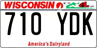 WI license plate 710YDK