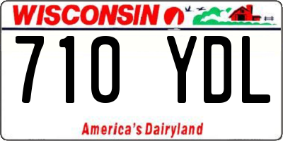 WI license plate 710YDL