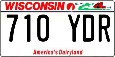 WI license plate 710YDR