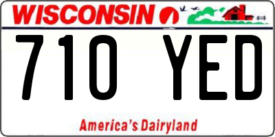 WI license plate 710YED