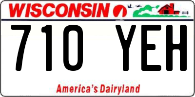 WI license plate 710YEH