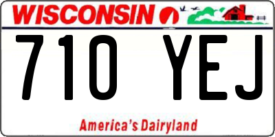WI license plate 710YEJ