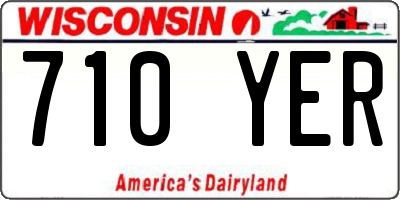 WI license plate 710YER