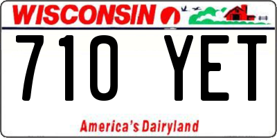 WI license plate 710YET