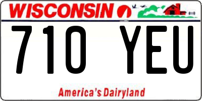 WI license plate 710YEU