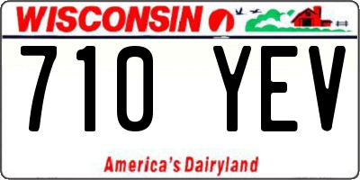 WI license plate 710YEV