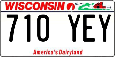 WI license plate 710YEY