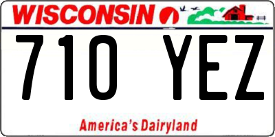 WI license plate 710YEZ
