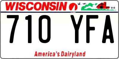WI license plate 710YFA
