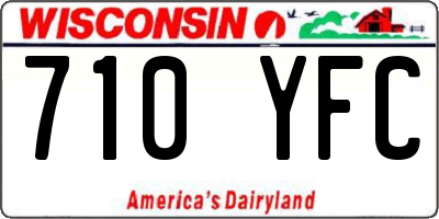 WI license plate 710YFC