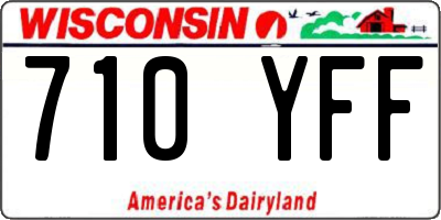 WI license plate 710YFF