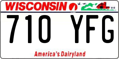WI license plate 710YFG