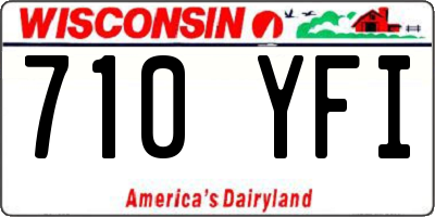 WI license plate 710YFI