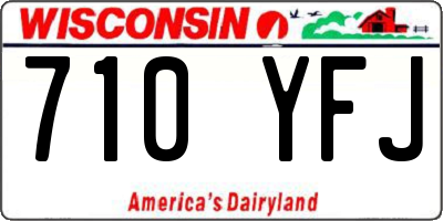 WI license plate 710YFJ