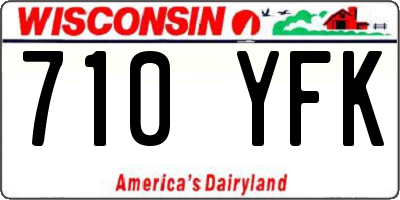 WI license plate 710YFK