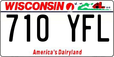 WI license plate 710YFL