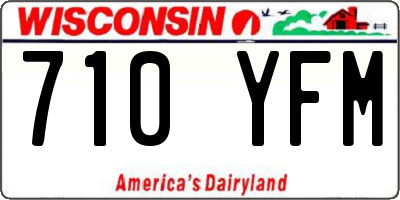 WI license plate 710YFM