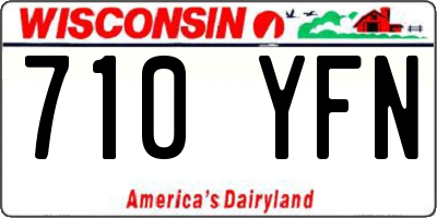 WI license plate 710YFN