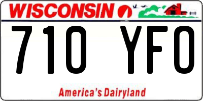 WI license plate 710YFO